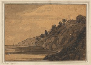 樹木が茂った崖の海岸風景 作： アレクサンダー・コゼンス
